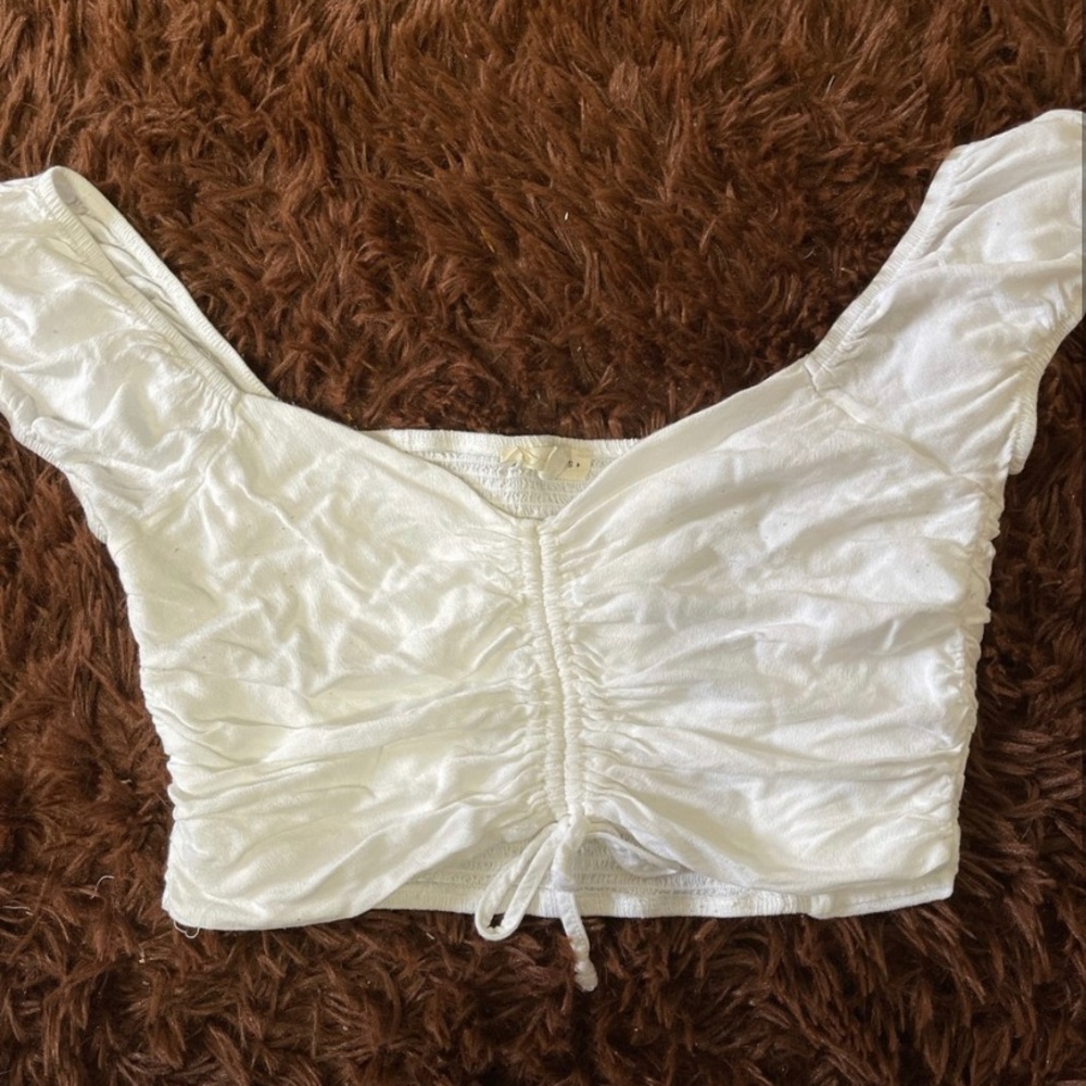 White PacSun Peasant Top